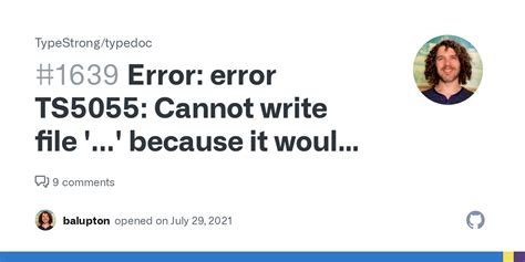 error ts5055 cannot write file.